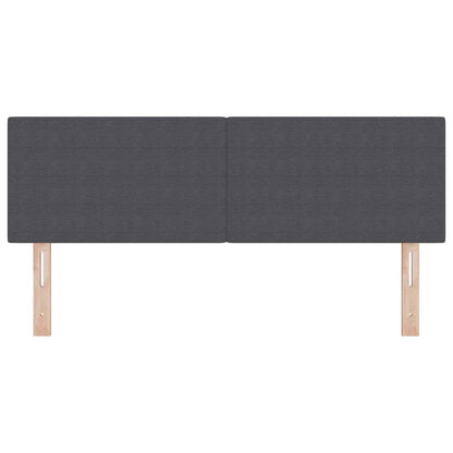 Testiera LED con testiera Grigio scuro 160 cm Tessuto in Cords | homemem39
