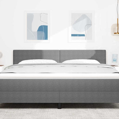 Testiera LED con testiera Grigio chiaro 180 cm Tessuto in Cords | homemem39