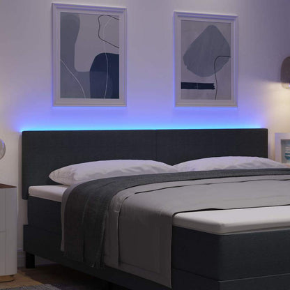 Testiera LED con testiera Grigio scuro 180 cm Tessuto in Cords | homemem39