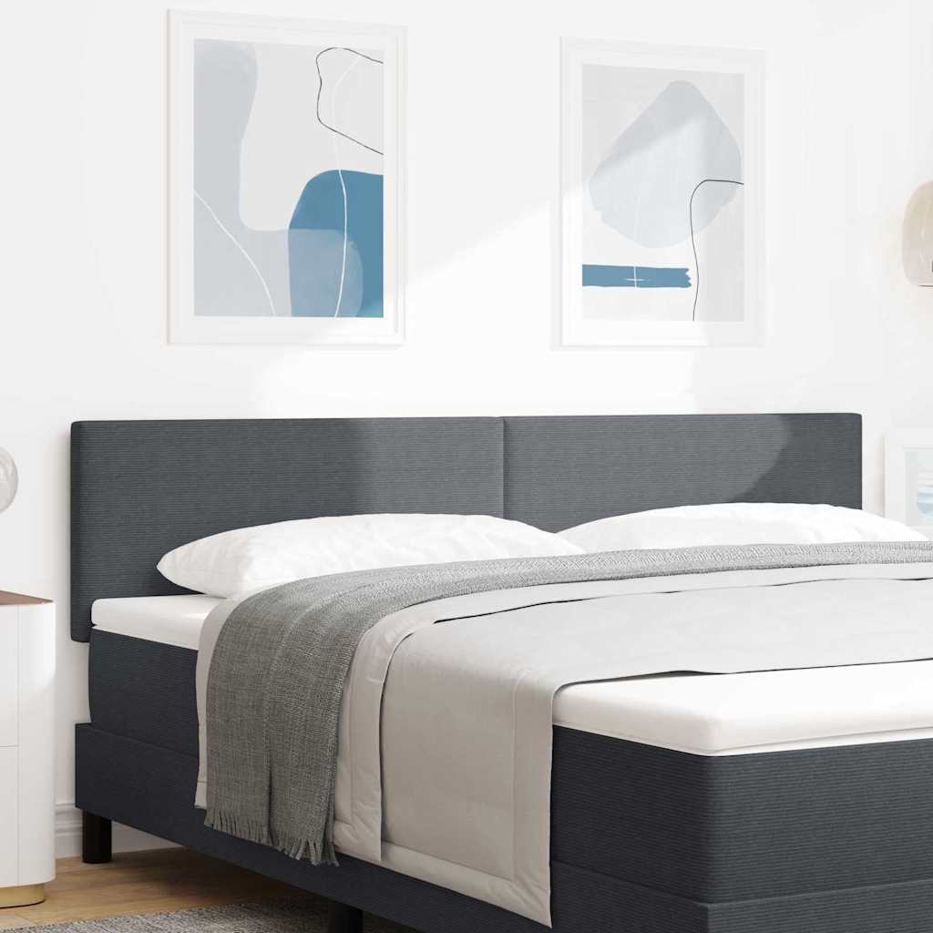 Testiera LED con testiera Grigio scuro 180 cm Tessuto in Cords | homemem39