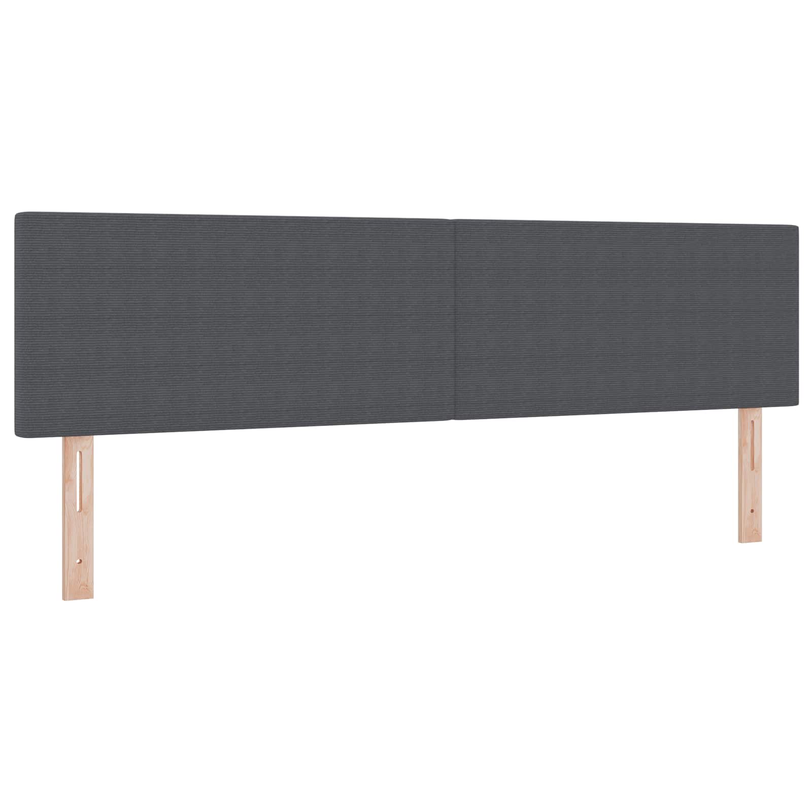 Testiera LED con testiera Grigio scuro 180 cm Tessuto in Cords | homemem39