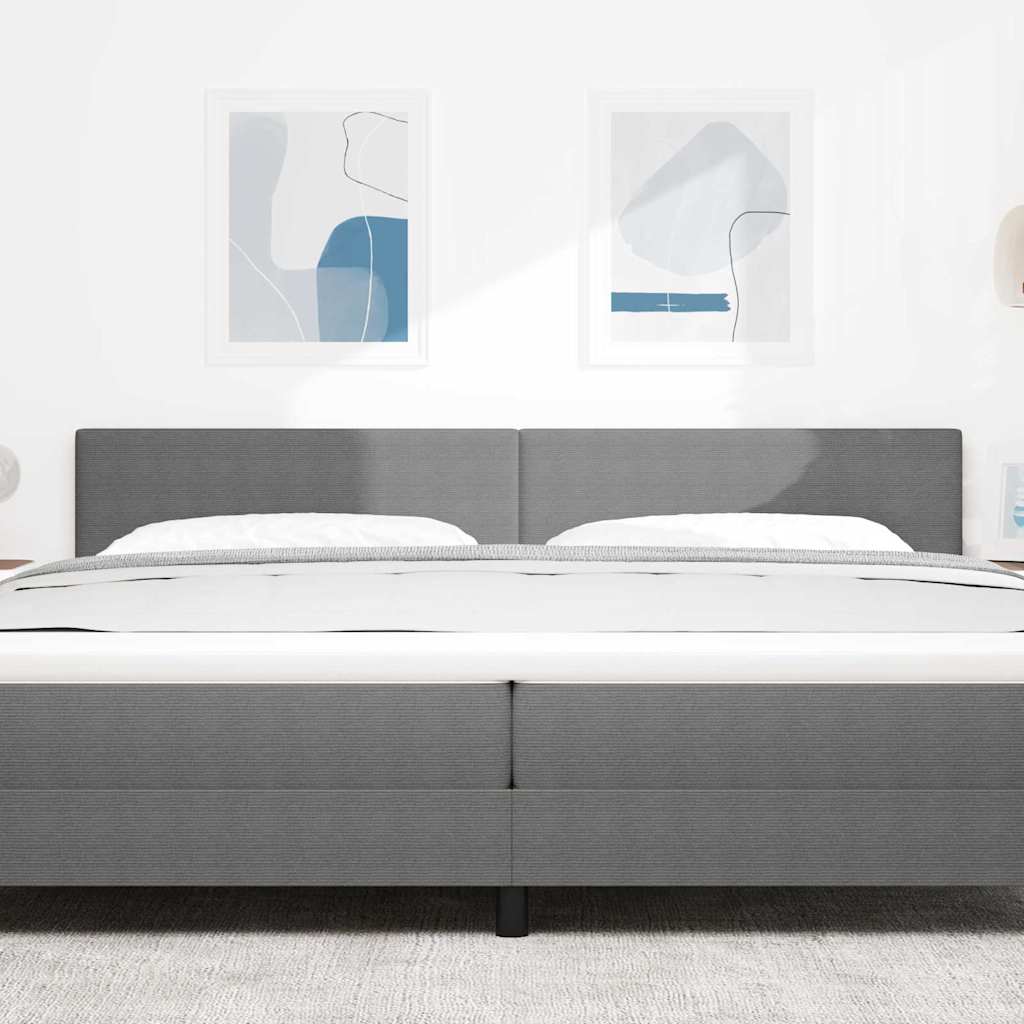 Testiera LED con testiera Grigio chiaro 200 cm Tessuto in Cords | homemem39