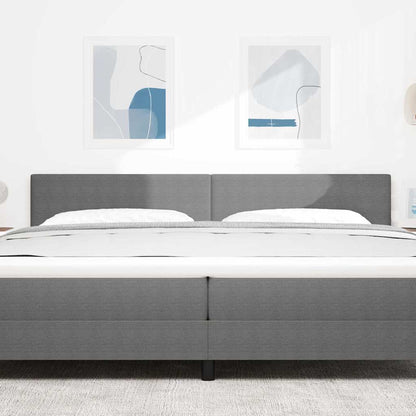 Testiera LED con testiera Grigio chiaro 200 cm Tessuto in Cords | homemem39