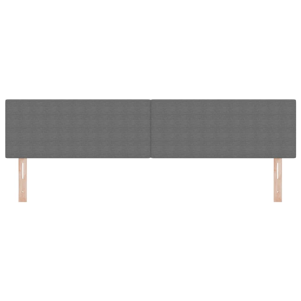 Testiera LED con testiera Grigio chiaro 200 cm Tessuto in Cords | homemem39