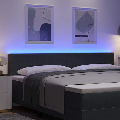 Testiera LED con testiera Grigio scuro 200 cm Tessuto in Cords | homemem39
