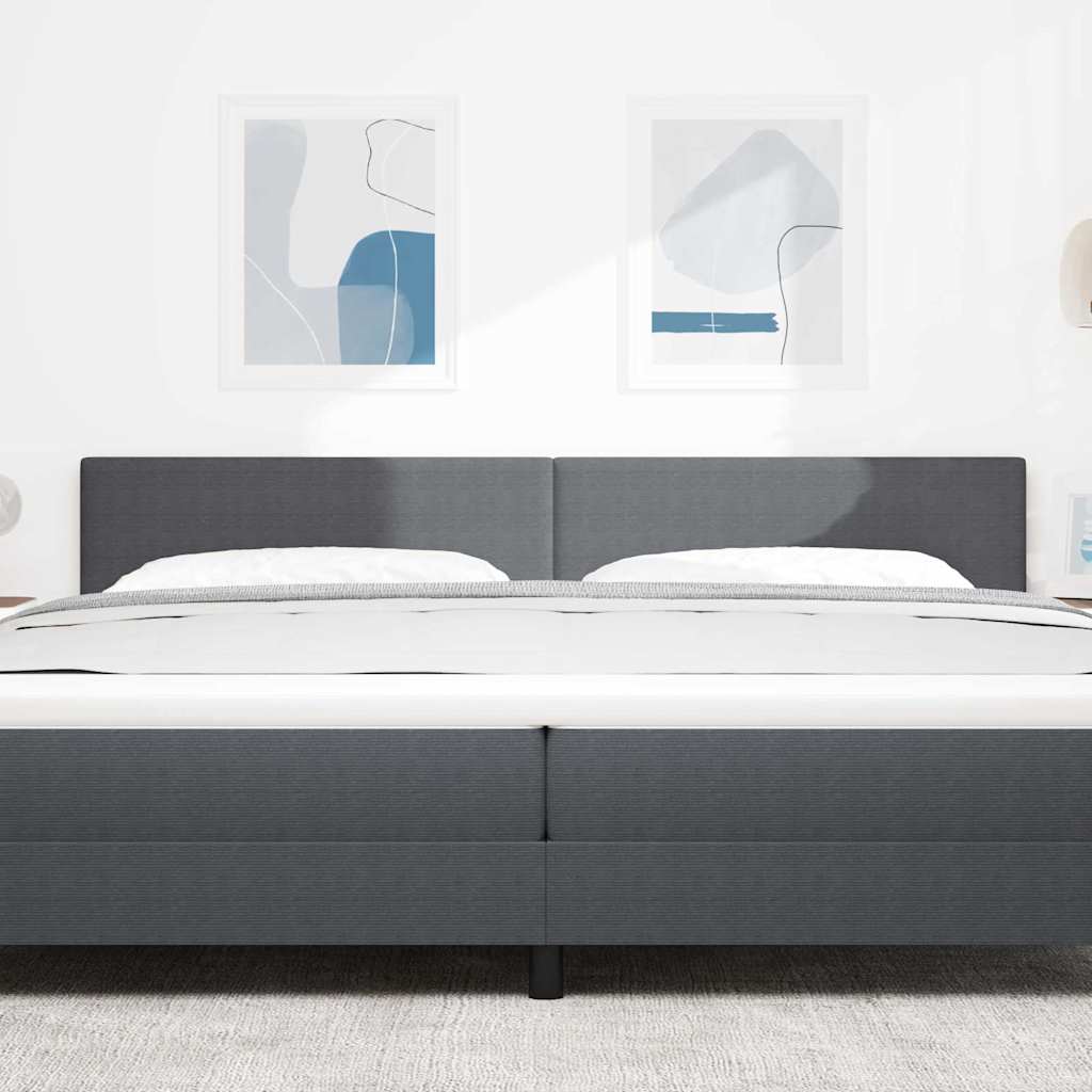 Testiera LED con testiera Grigio scuro 200 cm Tessuto in Cords | homemem39