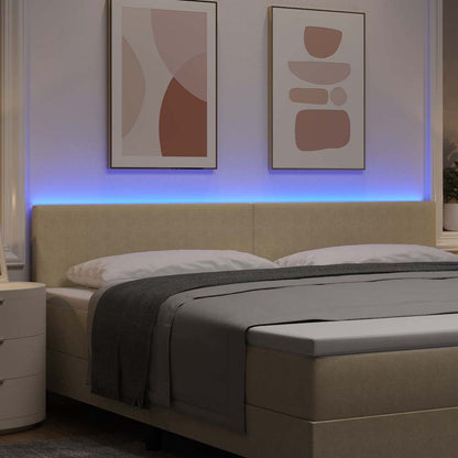 Testiera LED con testiera Grigio Verde 200 cm Tessuto in Cords | homemem39