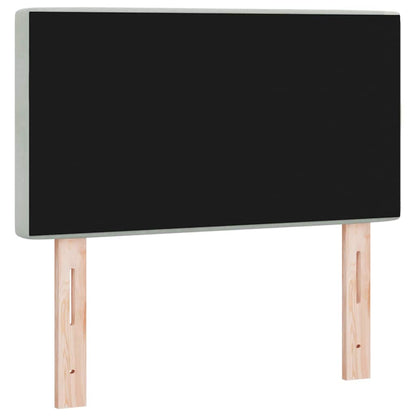 Testiera LED con strisce LED Grigio chiaro 80 cm Velluto | homemem39