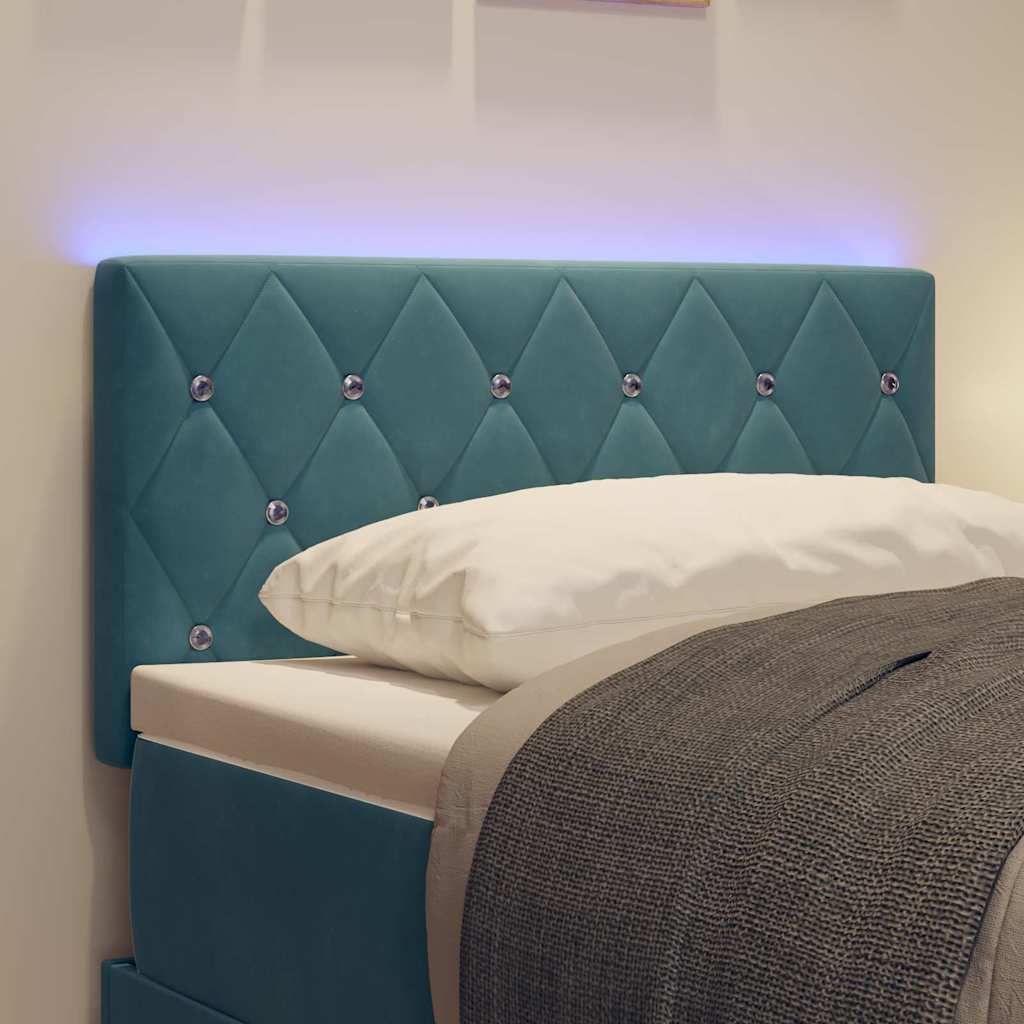 Testiera LED con strisce LED Blu Scuro 80 cm Velluto | homemem39