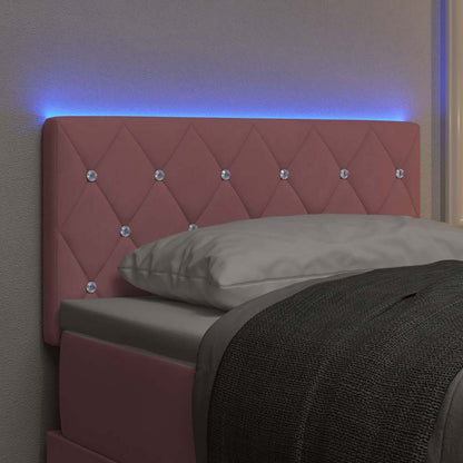 Testiera LED con strisce LED con testiera Rosa 80 cm Velluto | homemem39