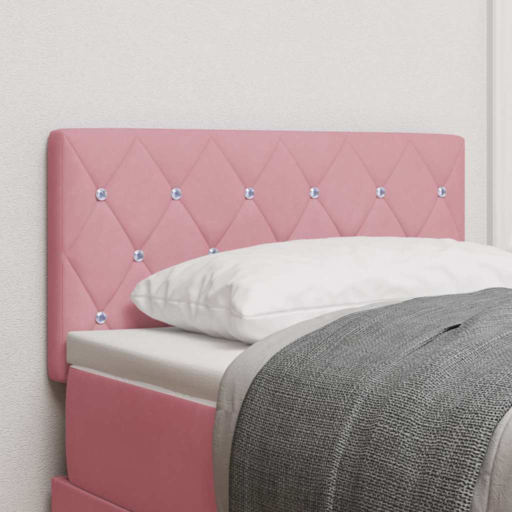 Testiera LED con strisce LED con testiera Rosa 80 cm Velluto