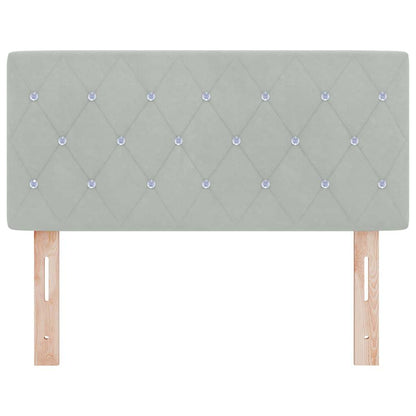 Testiera LED Argille con testiera Grigio chiaro 90 cm Velluto