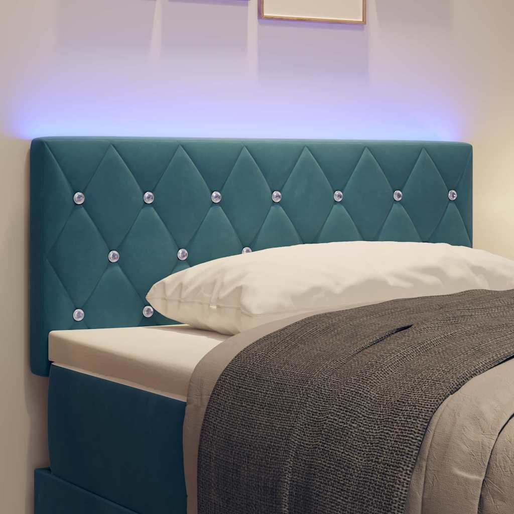 Testiera LED con strisce LED Blu Scuro 90 cm Velluto | homemem39