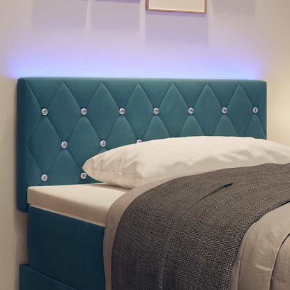 Testiera LED con strisce LED Blu Scuro 90 cm Velluto | homemem39