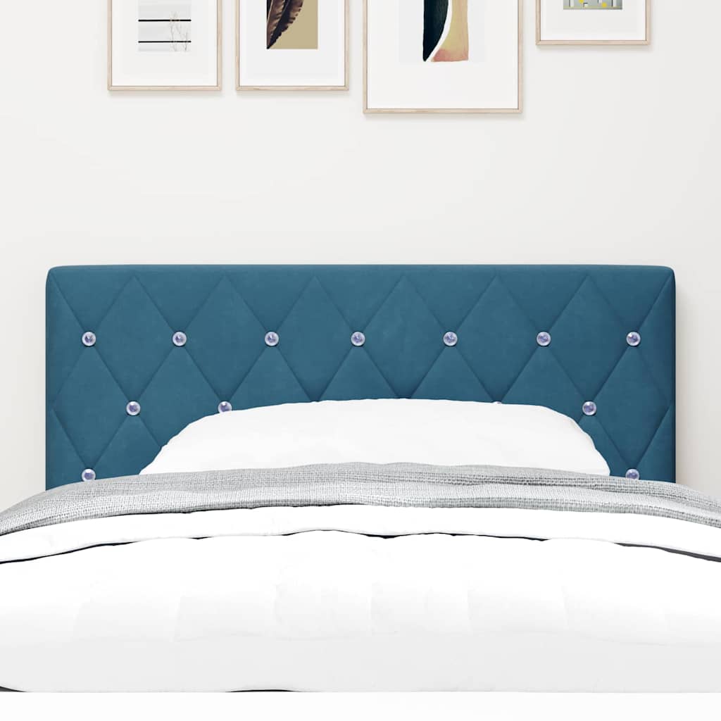 Testiera LED con strisce LED Blu Scuro 90 cm Velluto | homemem39
