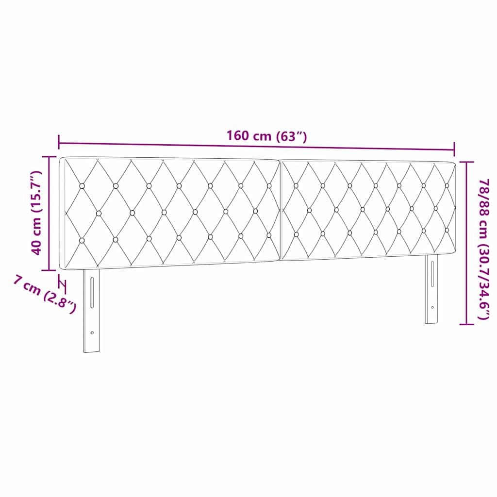 Testiera LED Argille con testiera Grigio chiaro 80 cm Velluto