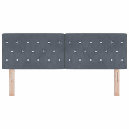 Testiera LED Argille con testiera Grigio scuro 80 cm Velluto