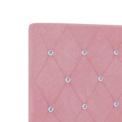 Testiera LED con strisce LED con testiera Rosa 160 cm Velluto | homemem39