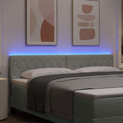 Testiera LED Argille con testiera Grigio chiaro 90 cm Velluto