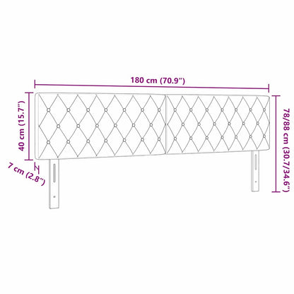 Testiera LED Argille con testiera Grigio chiaro 90 cm Velluto