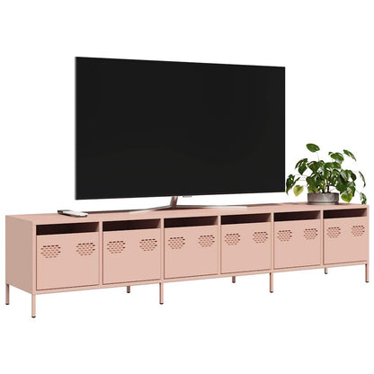 Mobile TV Rosa 202x39x43,5 cm in Acciaio Laminato a Freddo - homemem39