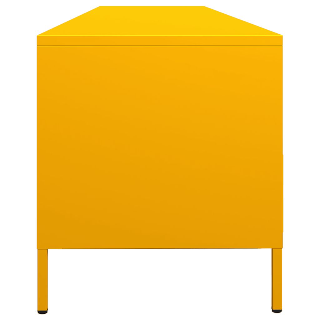 Mobile TV Giallo Senape 202x39x43,5cm Acciaio Laminato a Freddo