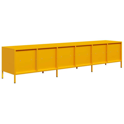 Mobile TV Giallo Senape 202x39x43,5cm Acciaio Laminato a Freddo - homemem39