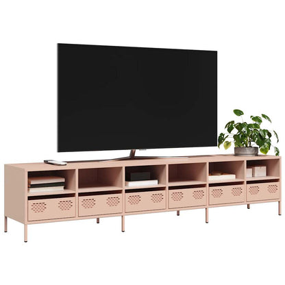 Mobile TV Rosa 202x39x43,5 cm in Acciaio Laminato a Freddo - homemem39