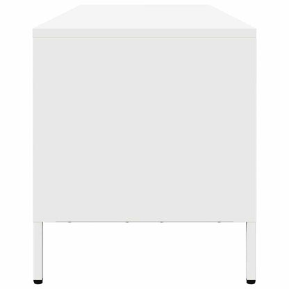 Mobile TV Bianco 202x39x43,5 cm in Acciaio Laminato a Freddo - homemem39