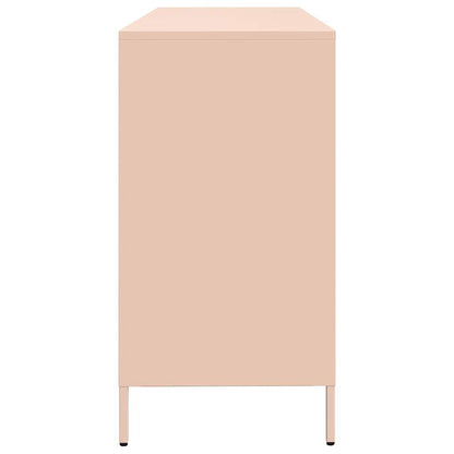Credenza Rosa 135x39x73,5 cm in Acciaio Laminato a Freddo - homemem39