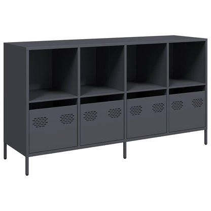 Credenza Antracite 135x39x73,5 cm in Acciaio Laminato a Freddo - homemem39