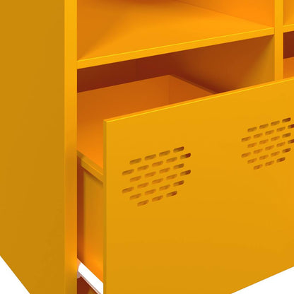 Credenza Giallo Senape 135x39x73,5 cm Acciaio Laminato a Freddo - homemem39
