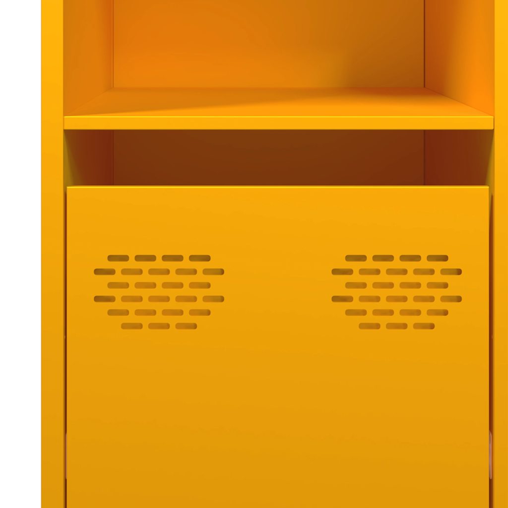 Credenza Giallo Senape 135x39x73,5 cm Acciaio Laminato a Freddo - homemem39