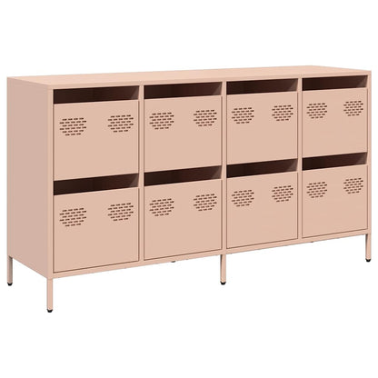 Credenza Rosa 135x39x73,5 cm in Acciaio Laminato a Freddo - homemem39