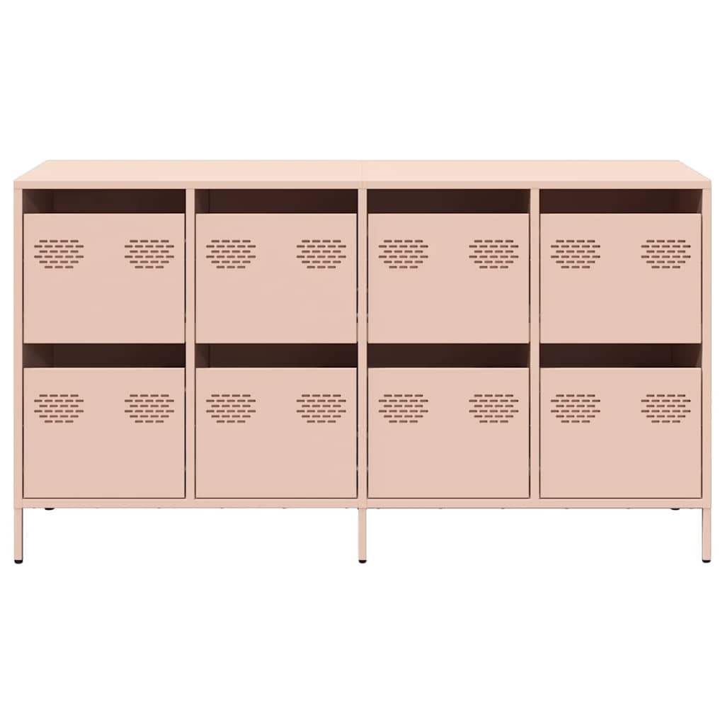 Credenza Rosa 135x39x73,5 cm in Acciaio Laminato a Freddo - homemem39