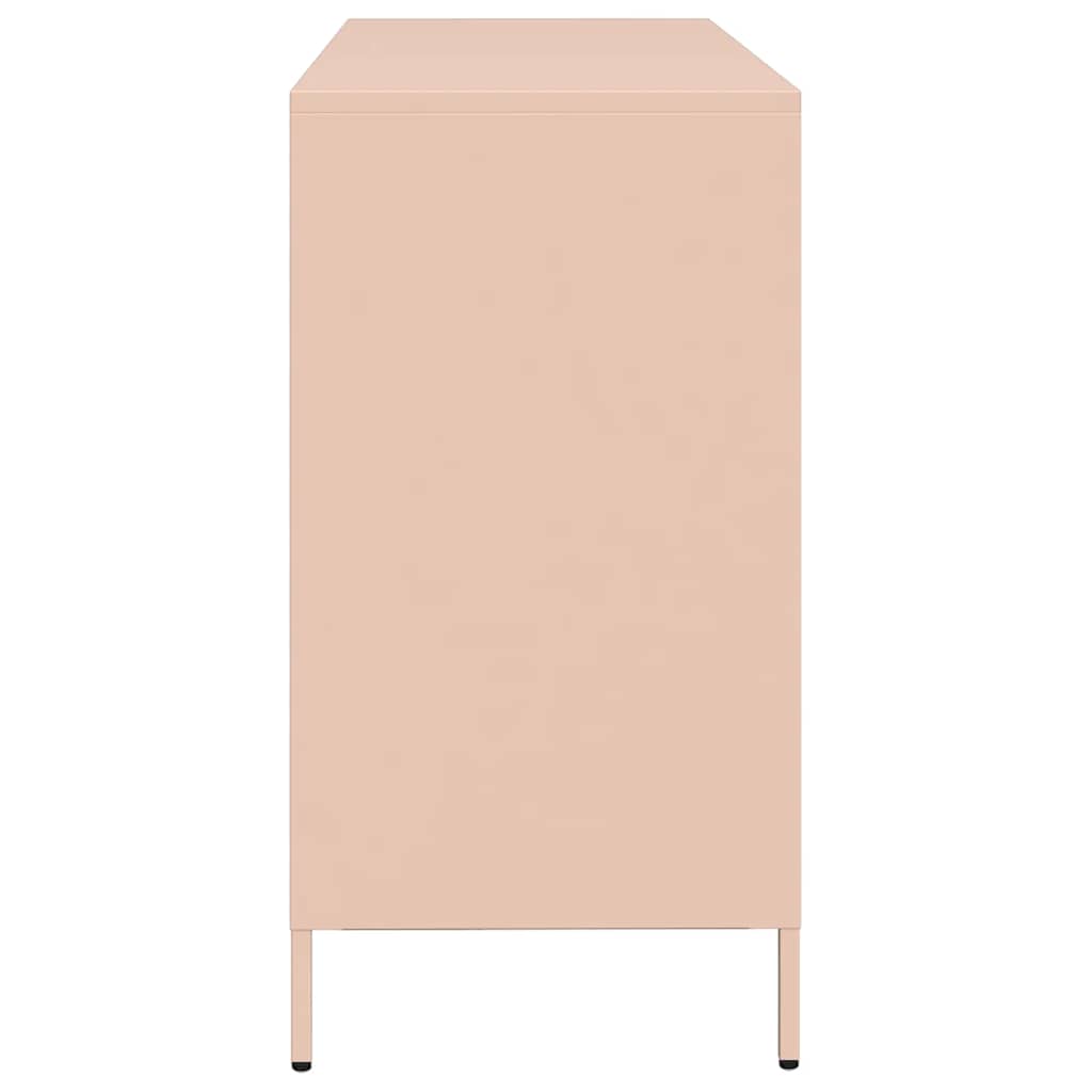 Credenza Rosa 135x39x73,5 cm in Acciaio Laminato a Freddo - homemem39