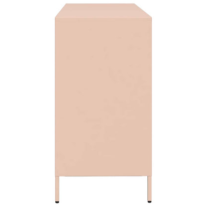 Credenza Rosa 135x39x73,5 cm in Acciaio Laminato a Freddo - homemem39