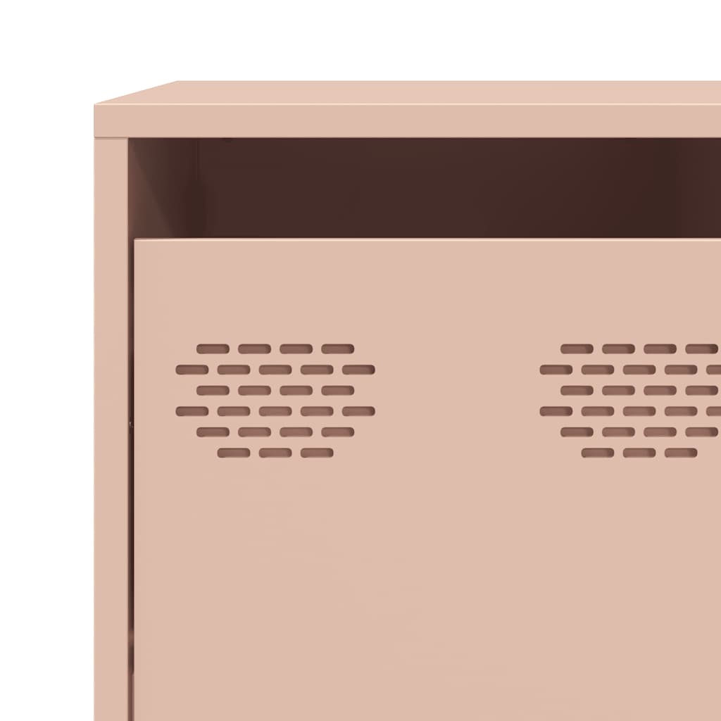 Credenza Rosa 135x39x73,5 cm in Acciaio Laminato a Freddo - homemem39