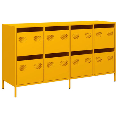 Credenza Giallo Senape 135x39x73,5 cm Acciaio Laminato a Freddo - homemem39