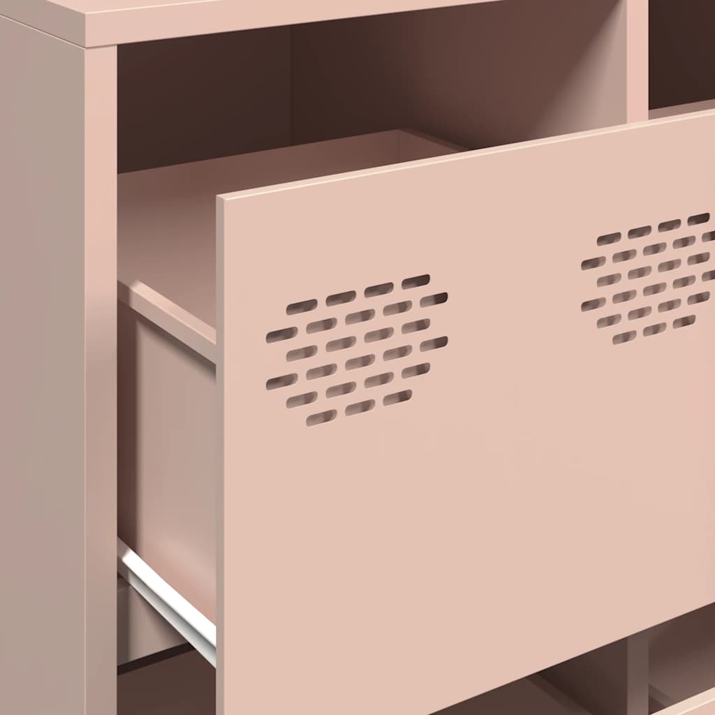 Credenza Rosa 135x39x103,5 cm in Acciaio Laminato a Freddo - homemem39