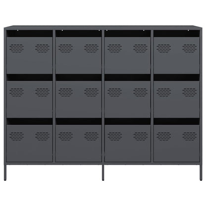 Credenza Antracite 135x39x103,5 cm in Acciaio Laminato a Freddo - homemem39