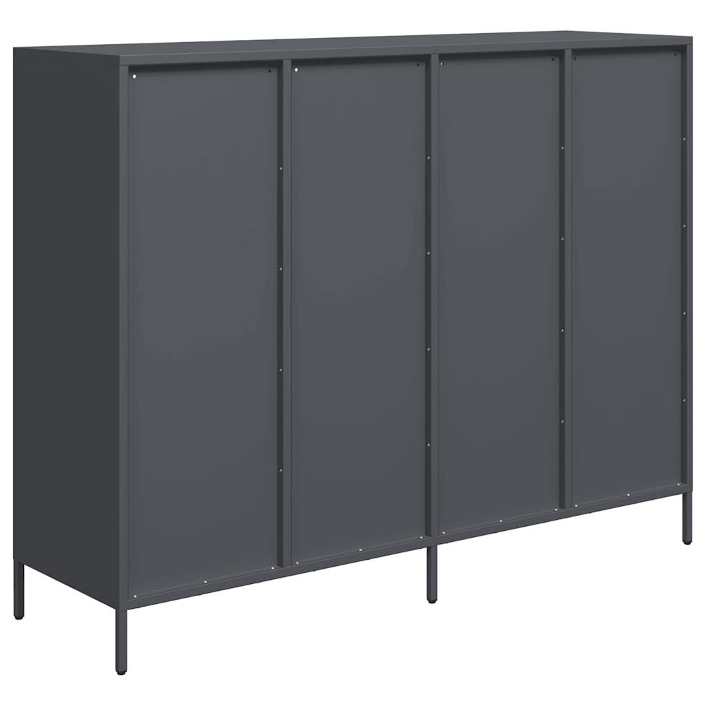 Credenza Antracite 135x39x103,5 cm in Acciaio Laminato a Freddo - homemem39