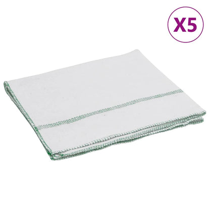 Panni per la Pulizia 5pz Righe Bianche e Verdi 50x60 cm | homemem39