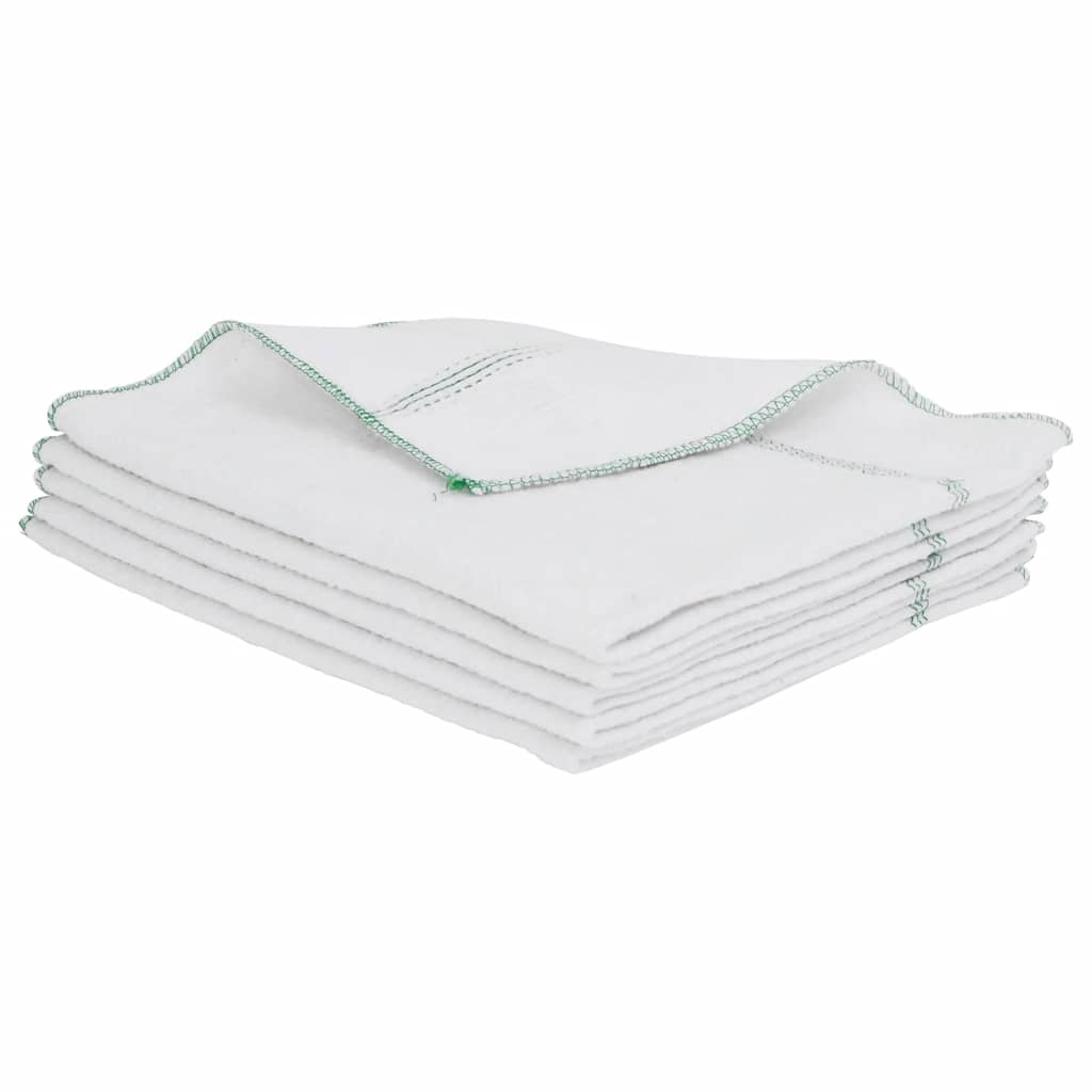 Panni per la Pulizia 5pz Righe Bianche e Verdi 50x60 cm | homemem39