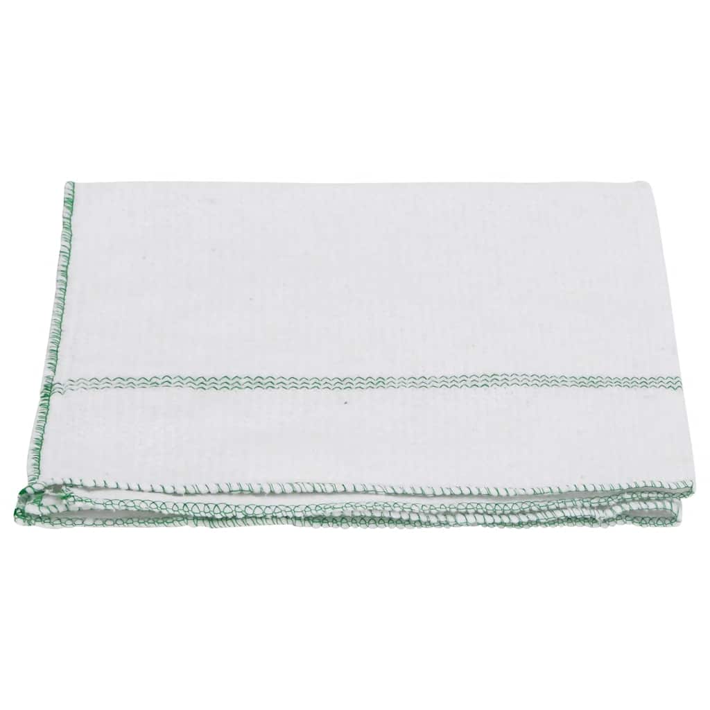 Panni per la Pulizia 10pz Righe Bianche e Verdi 50x60 cm | homemem39
