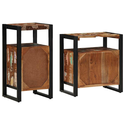 Set di mobili per il bagno 2 pcs Legno massello riciclato | homemem39