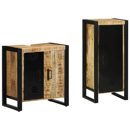 Set di mobili per il bagno 2 pcs Legno di mango massello | homemem39