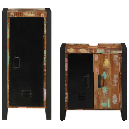 Set di mobili per il bagno 2 pcs Legno Recuperato Massello | homemem39