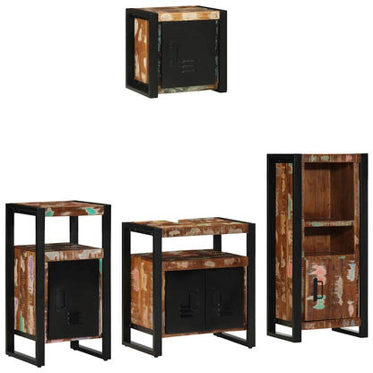 Set di mobili per il bagno 4 pcs Legno Recuperato Massello | homemem39
