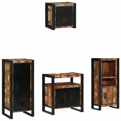 Set di mobili per il bagno 4 pcs Legno Recuperato Massello | homemem39